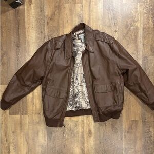 Scandia Woods Aviator Leather Jacket